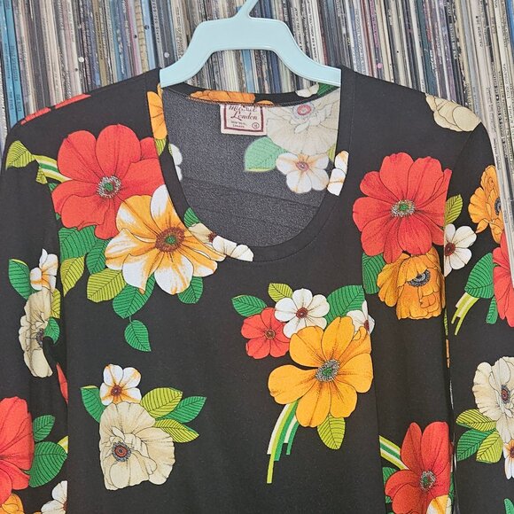 Michael London of Montreal Vintage 1970's Large Floral Top - Picture 1 of 5